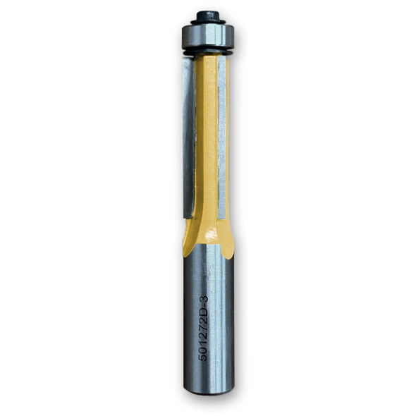 3-Wing Flush Trim Bit 1/2CD,1-1/2CL,3-5/8OL,1/2SH