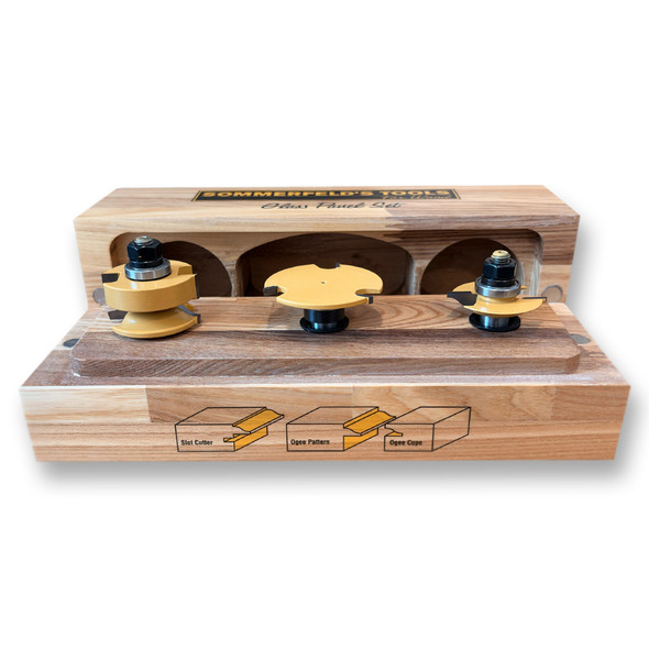 Sommerfeld 3-Pc Ogee Glass Panel Router Bit Woodworking Tool Set