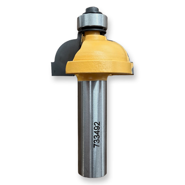 Sommerfeld Cove Router Bit Woodworking Tool w/Fillet w/1/2Brg3/8CR,1 3/8CD,21/32CL,2 11/16OL,1/2SH