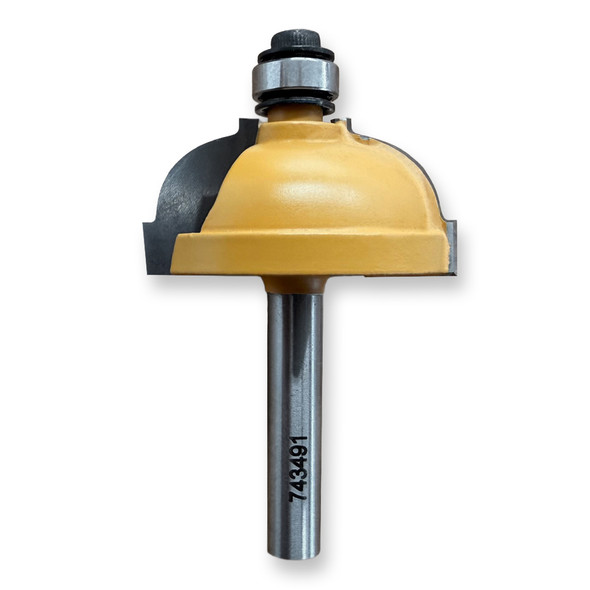 Sommerfeld Cove Router Bit Woodworking Tool w/Fillet w/3/8Brg3/8CR,1 3/8CD,21/32CL,2 3/8OL,1/4SH