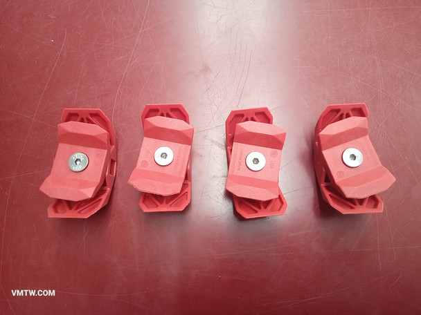 PlayWood 4pcs 90 connectors. Hi-tech plastic clamps for joining wood panels of 3/4 inches. Ideal for DIY: create furniture for your home, garden, office, kidsroom and setup events (Red)