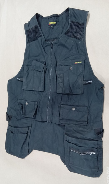 Blaklader Black Rip Stop Mesh Utility Vest for Carpentry Construction