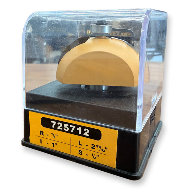 Sommerfeld Cove Router Bit Woodworking Tool w/Bearing 7/8CR,2 1/4CD,1CL,2 27/32OL,1/2