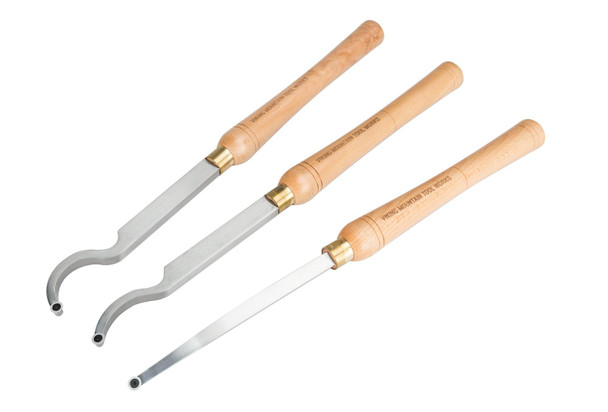 VMTW Mini Three Piece Lath Tool carbide Tip Hollowing set for wood turning on small bowls vase