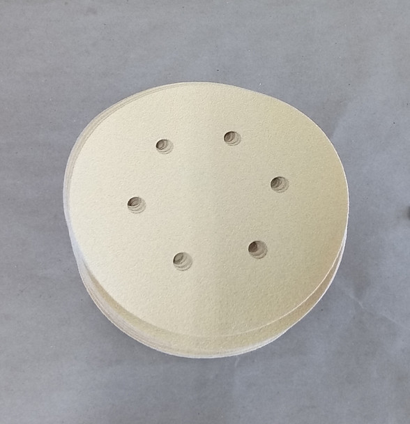 Mirka 6 Gold Hook & Loop 6 hole Discs 100 grit, 50 Pk