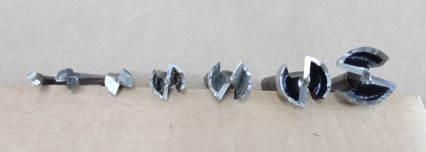 Fisch Black Shark 7pc Imperial Forstner Drill Bit Set 1/4-3/8-1/2-5/8-3/4-7/8-1