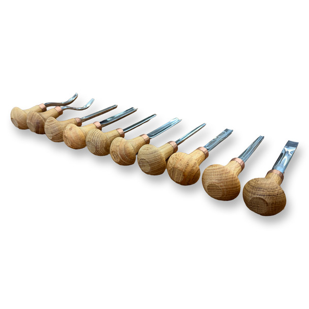 USED STRYI 10 piece Gravers and burins Palm carving tools set *READ*