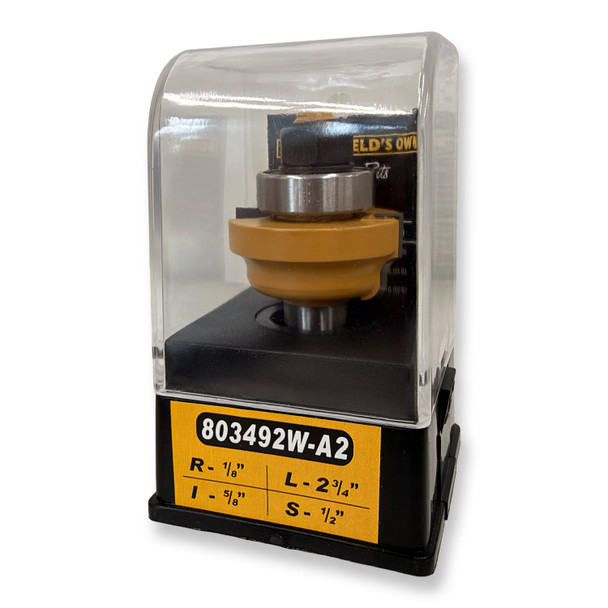 Sommerfeld Arch. Molding Profile Router Bit Woodworking Tool CR 1/8", CL 5/8", OL 2-3/4", S 1/2"