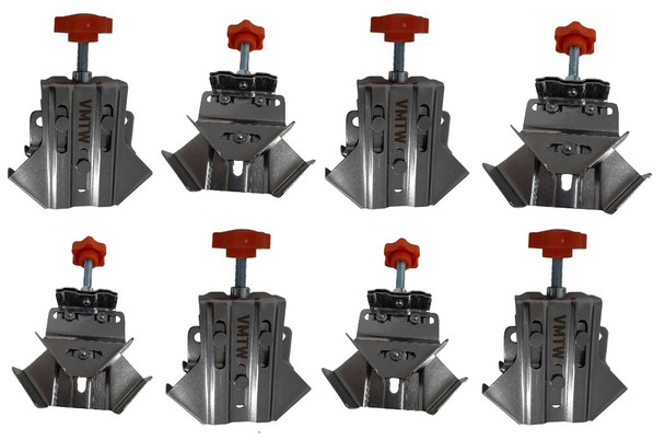 8 pack Stainless Steel 90 degree Right Angle Corner clamp Positioning squares Cabinet makers starter