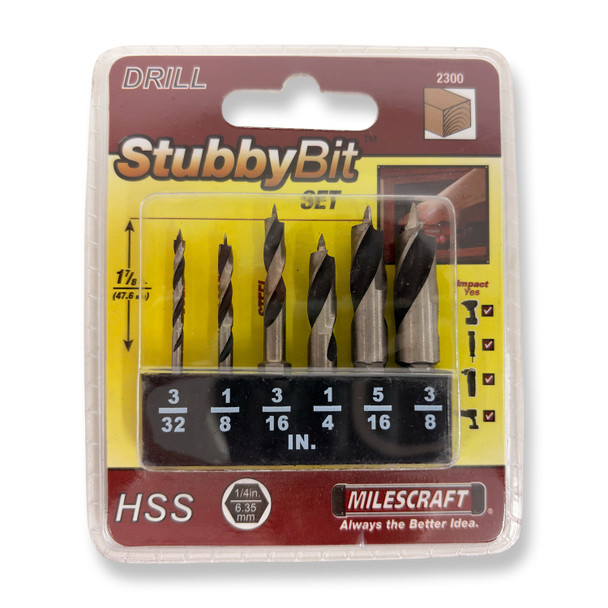 Milescraft 2300 Wood Stubby Drill Bit Set *READ*