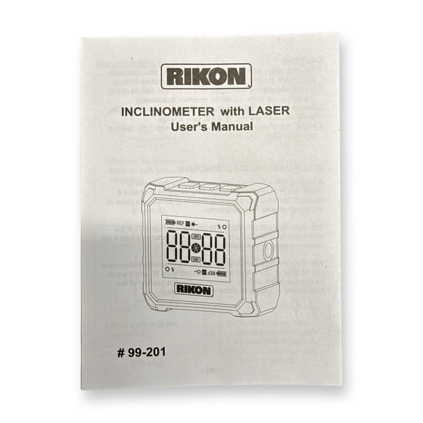 RIKON PRO 99-201 Inclinometer with 3 magnetic sides and layout Laser *READ*