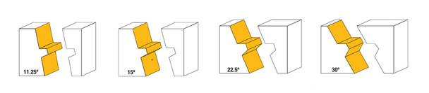 Sommerfeld 8-Pc Anglemaking Router Bit Woodworking Tool Set