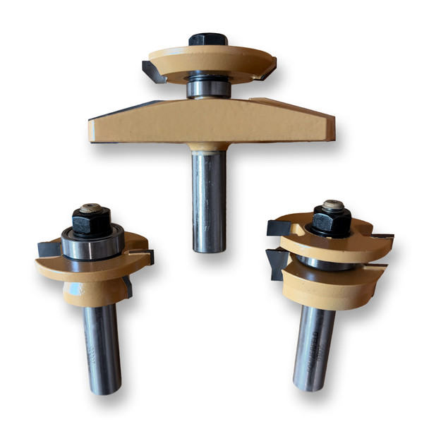 Sommerfeld Tools 3-Pc Shaker Cabinet Door Router Bit Set