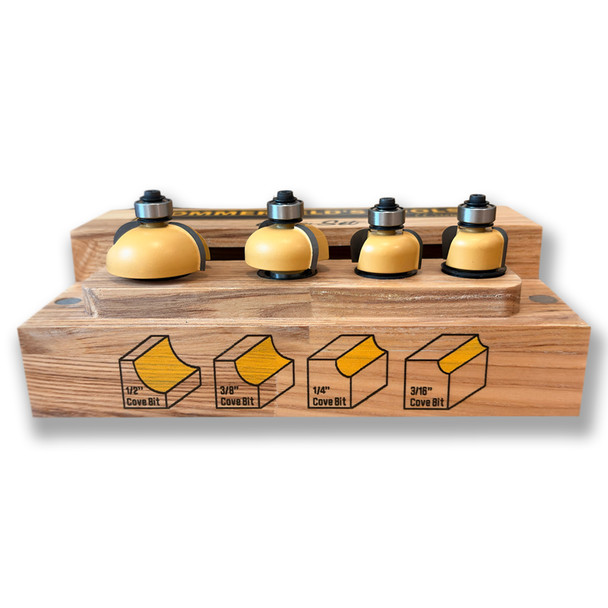 Sommerfeld 4-Pc Cove Router Bit Woodworking Tool Set