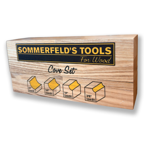 Sommerfeld 4-Pc Cove Router Bit Woodworking Tool Set