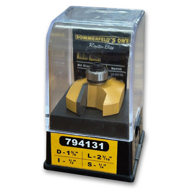 Chamfer Raised Panel Bits 25*CA,1-5/8CD,1/2CL,2-3/16OL,1/4SH