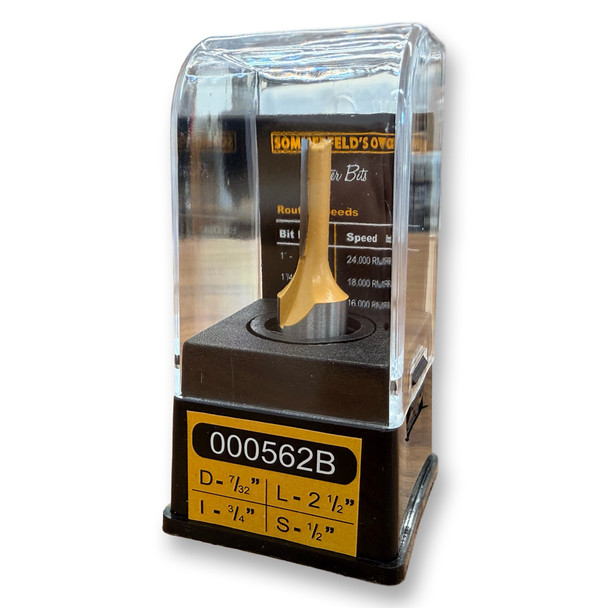 Sommerfeld Ply-Groove Router Bit Woodworking Tool 7/32CD,3/4CL,2-1/2OL,1/2SH