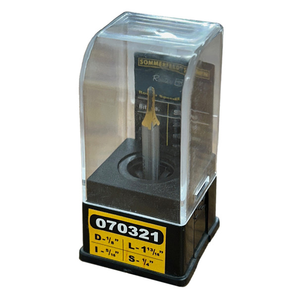 Sommerfeld Tools Woodworking Round Nose Router Bit 1/16CR,1/8CD,5/16CL,1-13/16OL,1/4SH Sommerfeld Tools Woodworking Round Nose Router Bit 1/16CR,1/8CD,5/16CL,1-13/16OL,1/4SH