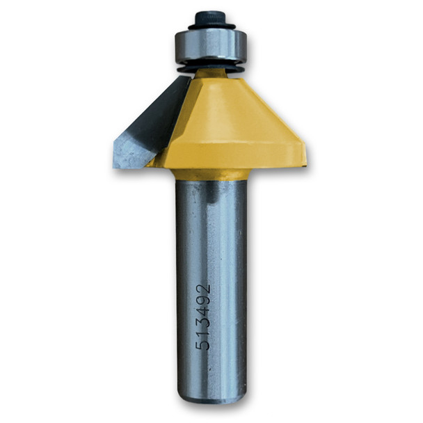 Chamfer Bit w/Bearing 45CA,1 3/8CD,5/8CL,2 9/16OL,1/2SH