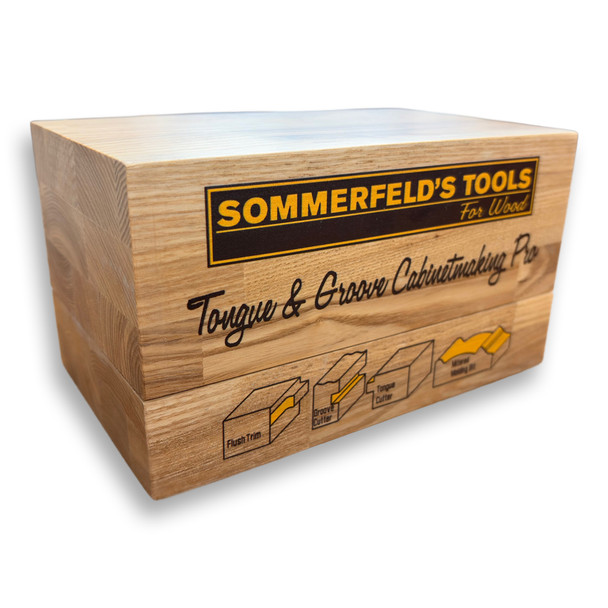 Sommerfeld 4-Pc Tongue & Groove Cabinetmaking Pro Router Bit Woodworking Tool Set