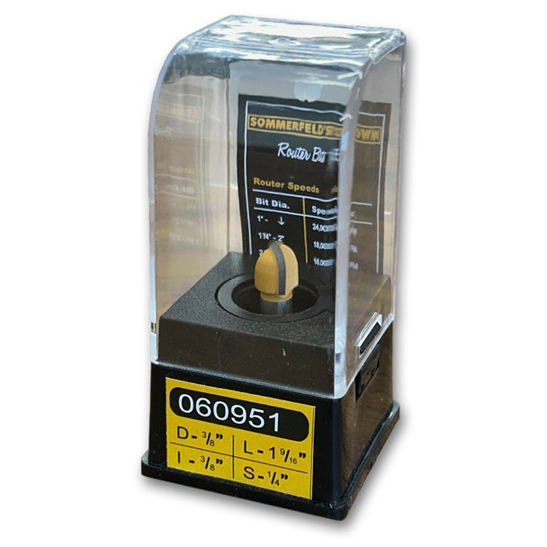 Core Box Bit 3/16CR,3/8CD,3/8CL,1-9/16OL,1/4SH