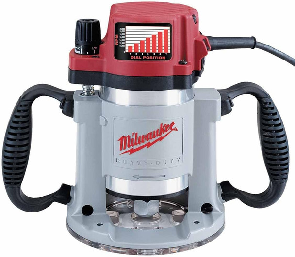 Milwaukee 5625-20 15 Amp 3-1/2-Horsepower Fixed Base Variable Speed Router with T-Handle Height Adjustment Wrench and 1/2-Inch Collet. With 5 year Warranty!