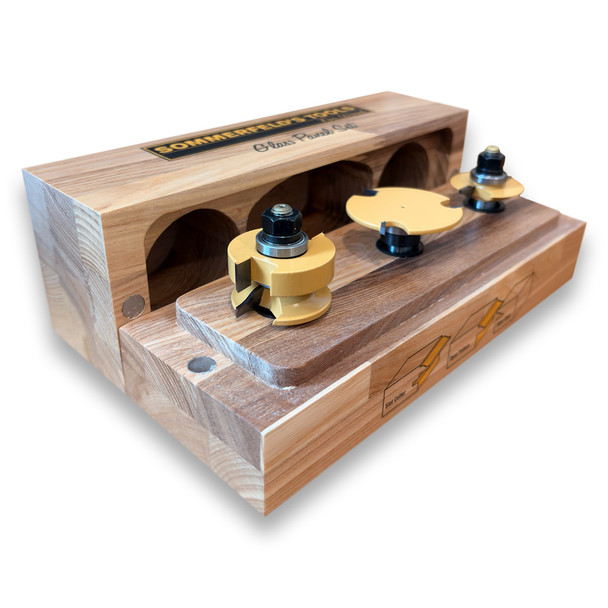 Sommerfeld 3-Pc Ogee Glass Panel Router Bit Woodworking Tool Set