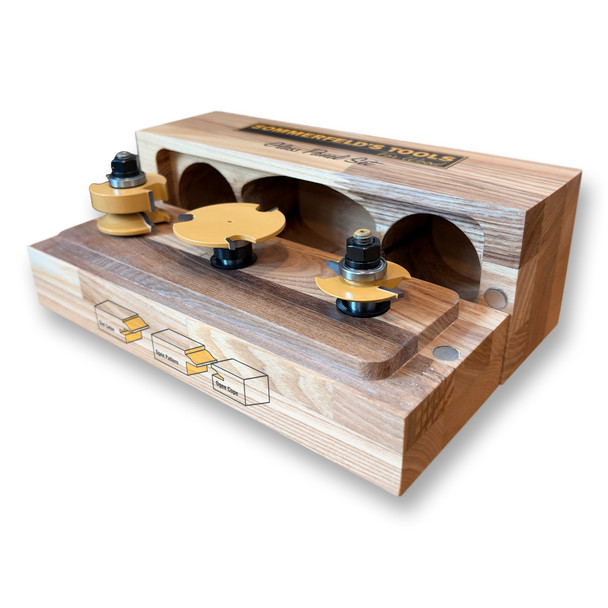 Sommerfeld 3-Pc Ogee Glass Panel Router Bit Woodworking Tool Set