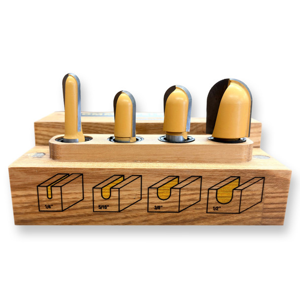 Sommerfeld 4-Pc Roundnose Router Bit Woodworking Tool Set