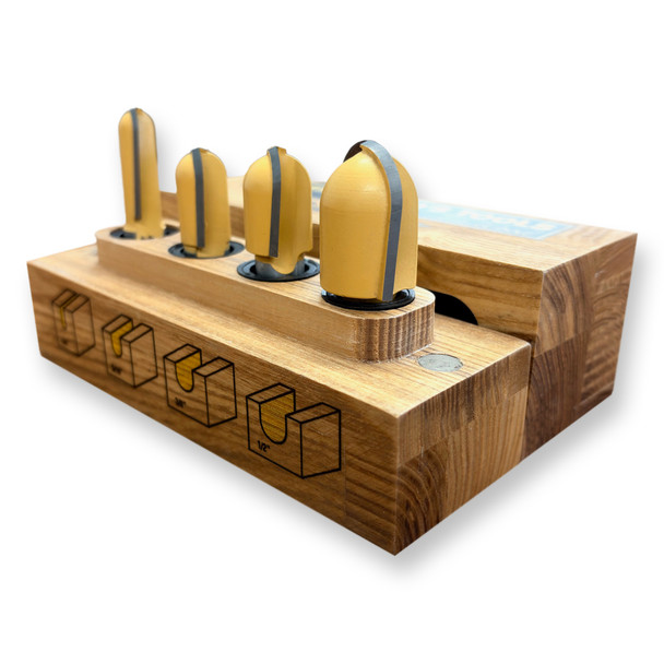 Sommerfeld 4-Pc Roundnose Router Bit Woodworking Tool Set
