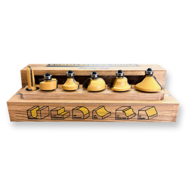 Sommerfeld 6-PC Starter Router Bit Woodworking Tool Set