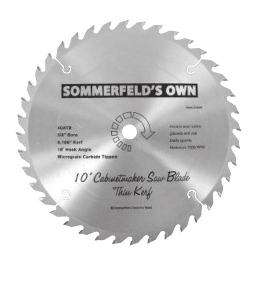 10 in Thin Kerf Blade under power table saws excellent for Crosscut Rip  