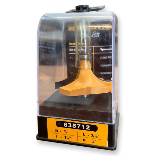 Sommerfeld Beading Router Bit Woodworking Tool w/Bearing 7/8CR,2-1/4CD,1-1/8CL,3-1/8OL,1/2SH