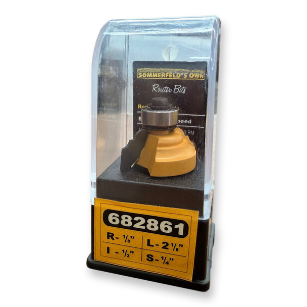 Sommerfeld Classical Router Bit Woodworking Tool  1/8CR,1-1/8CD,1/2CL,2-1/8OL,1/4SH,1/2Bearing