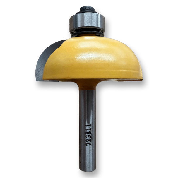 Sommerfeld Cove Router Bit Woodworking Tool w/Bearing 1/2CR,1 1/2CD,5/8CL,2 5/16OL,1/4SH