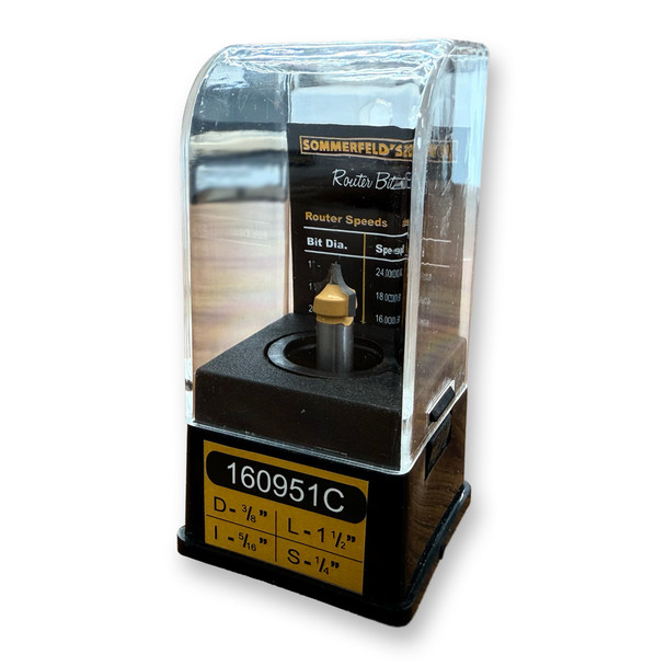 Sommerfeld Groove & Bead Forming Router Bit Woodworking Tool 5/32CR,3/8CD,5/16CL,1-1/2OL,1/4SH