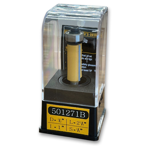 Flush Trim Bit w/Bearing 1/2CD,1CL,2-5/8OL,1/4SH