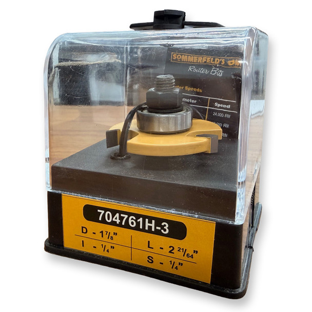 Sommerfeld 3-Wing Slot Cutter Router Bit Woodworking Tool 1/4 KERF, 1/4 SH