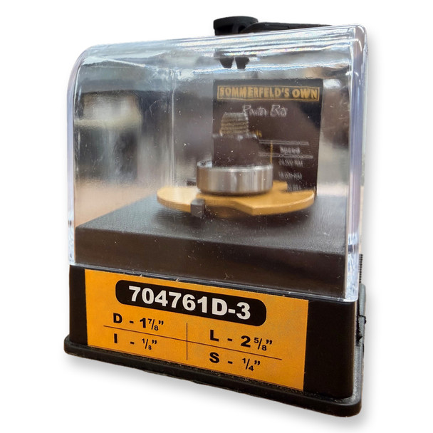 Sommerfeld 3-Wing Slot Cutter Router Bit Woodworking Tool 1/8 KERF, 1/4 SH