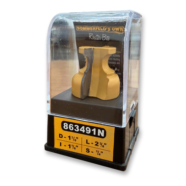 Sommerfeld Arch. Molding Profile Router Bit Woodworking Tool 1 3/8CD,1 1/8CL,2 3/8OL,1/4SH