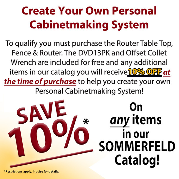 CREATE YOUR OWN Personal Cabinetmaking System Bundle - 10% OFF anything you add to the bundle! 