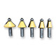 Sommerfeld 5-Pc Chamfer Router Bit Woodworking Tool Set