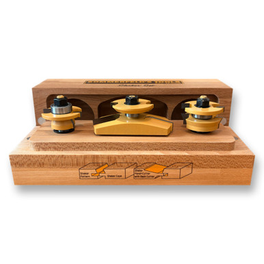 Sommerfeld Tools 3-Pc Shaker Cabinet Door Router Bit Set