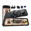 The Legend 4ch Waterproof Rear View Mirror Dash Cam with 1080P Front+ Rear+ Left/Right Side Cameras