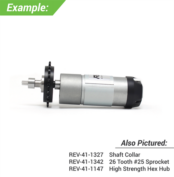 HD Hex Motor 40:1 Spur Gearbox