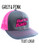 Grey & Pink Text hat