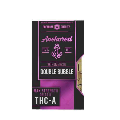 Anchored Cannabis Co. 1g THCA Vape Cartridge - Double Bubble.  thca disposable vape,