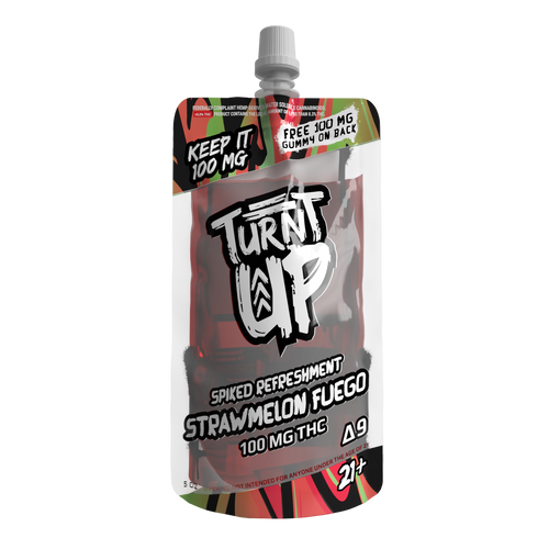 Turnt Up - Spiked Refreshment - Strawmelon Fuego drinking thc