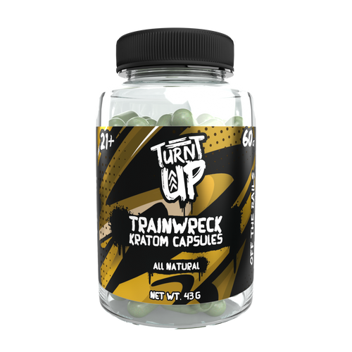 Turnt Up - Kratom - Trainwreck Capsules - 60 CT  best kratom capsules