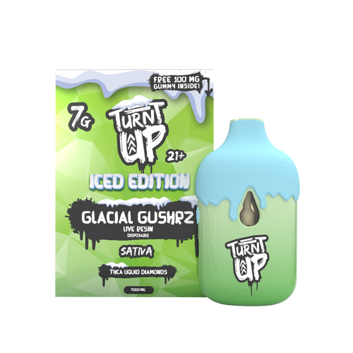 Turnt Up - 7G Iced Edition THCA Disposable - Glacial Gushrz